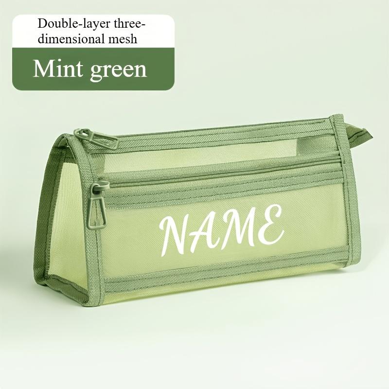 Customizable Transparent Pencil Case with Name, Random Styles, Essential for Exams/student Stationery,