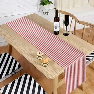 Striped Pattern Table Runner, 1 Count Simple Tablecloth, Table Decoration Supplies for Home Kitchen Dining Room Wedding Birthday Party