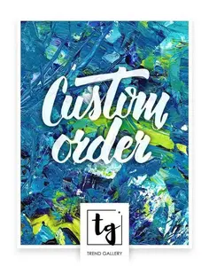 Invoice for custom stretched + black frame painting in size 60" wide by 60" tall for Andre