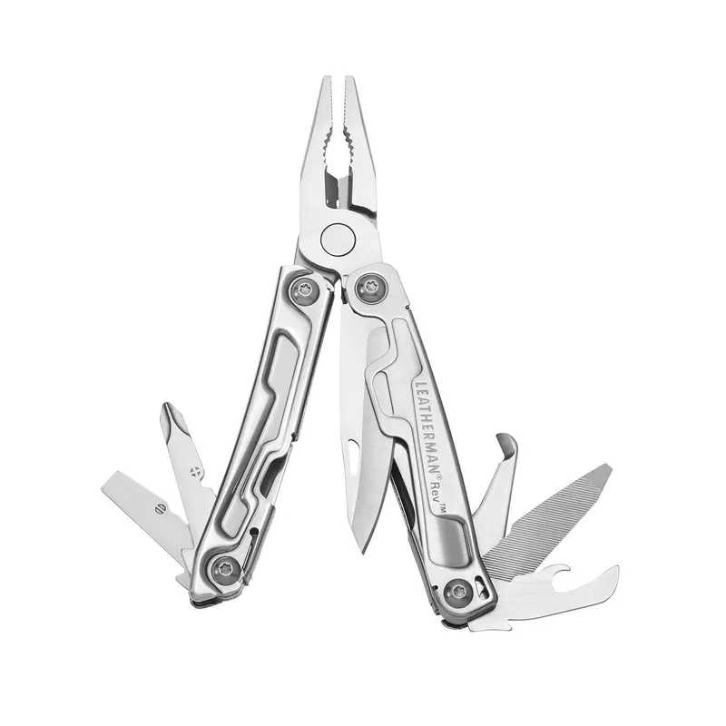 Leatherman Rev 14-in-1 Pocket Multi-Tool - Locking Blade, Removable Clip, Minimalist EDC, Tools and Gadgets for Road Trips, Quick Fixes, Reliable Cutting