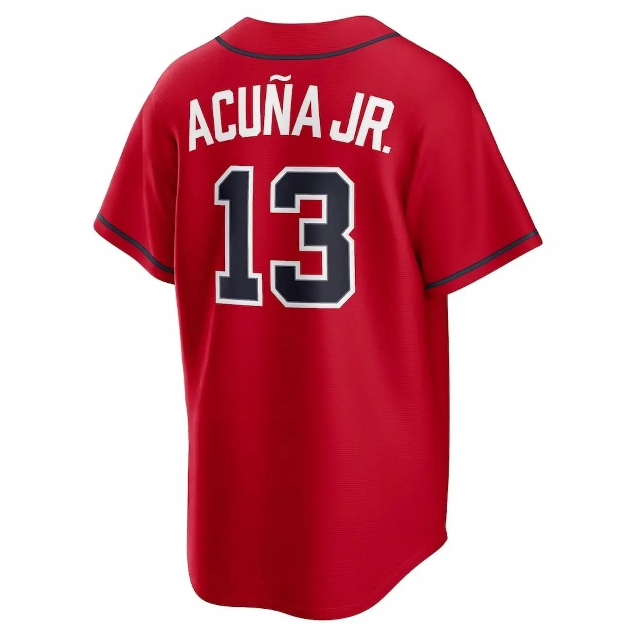 Unisex Baseball Atlanta USA Acuña Jr. 13 Alternate 2 Replica Jersey - Red