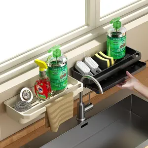 No Drill Kitchen Sink Organizer with Towel Bar