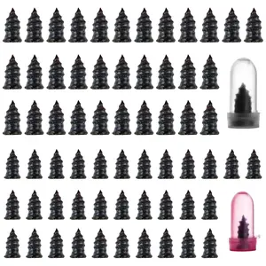 60Pcs Premium Tire Repair Rubber Nail Kit, Spiral Screw-in Tire Plugs with 2 Sizes, Emergency Roadside Flat Tire Fast Self-Service Fix Tool for Car Truck Motorcycle Tractor ATV SUV