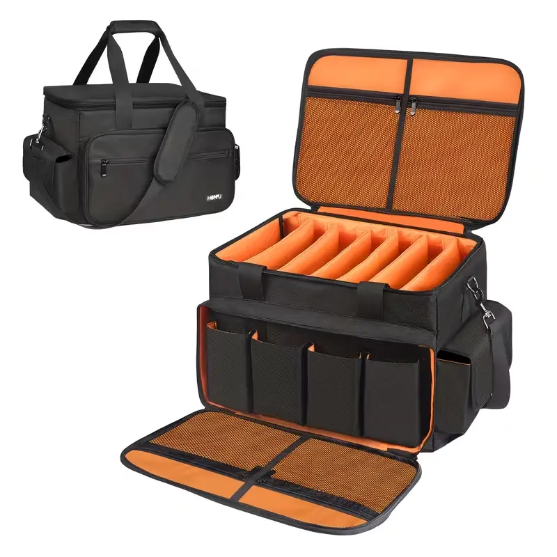 DJ High Capacity Band Equipment Bag - A DJ Gig Gear Bag Featuring Removable Padded Dividers at The Bottom, Designed for Organizing Cables, Usbs, And Additions for Musicians, Travel, And Sound Equipment