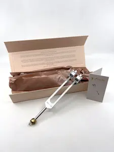 Om Tuning Fork with cap and herkimer diamond for sound healing