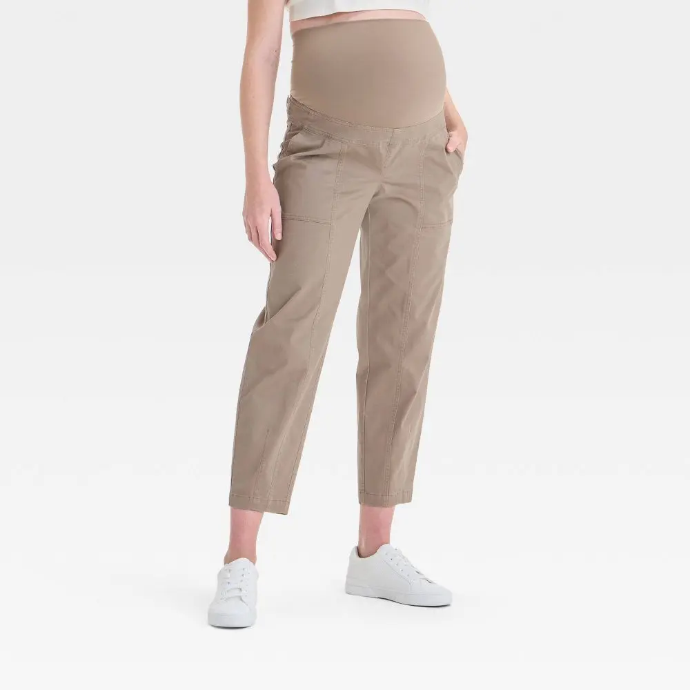 Over The Belly High-Rise Barrel Leg Maternity Pants - Isabel Maternity by Ingrid & Isabel, Maternity Outfits, Ankle