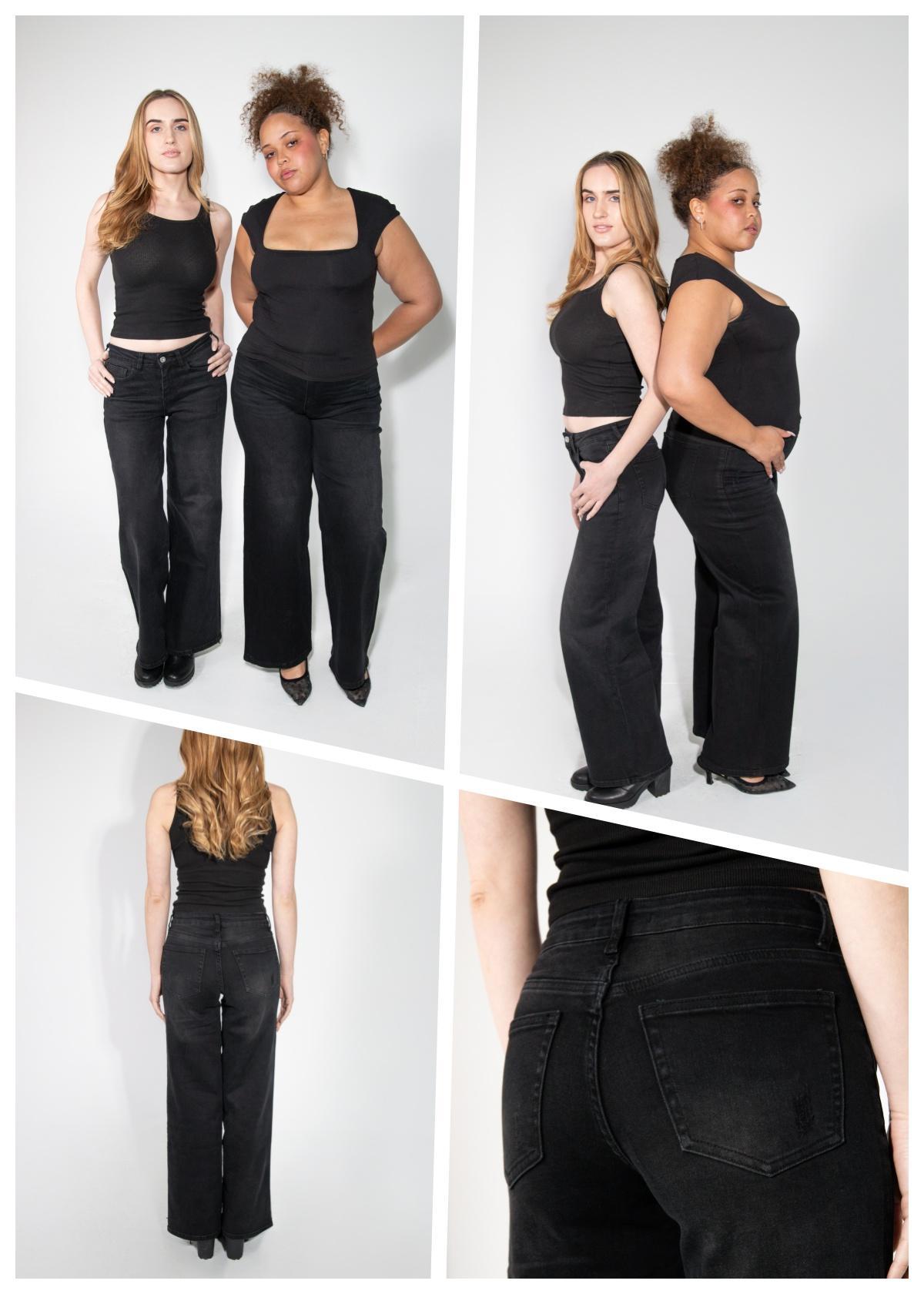 Magic ONESO Mid-low Rise Baggy Jeans Stretchy Wide Leg for Women Distressed Pants Womenswear Bottom 8001 Lady Basic Minimalist Comfortable Denim Tummy Control Curve Hugging Plus Size Regular Size BBL Magic ONESO Mid-low Rise Baggy Jeans Stretchy Wide Leg for Women Distressed Pants Womenswear Bottom 8001 Lady Basic Minimalist Comfortable Denim Tummy Control Curve Hugging Plus Size Regular Size BBL