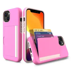Rome Tech Apple iPhone 13 Dual-Layer Wallet Case with Credit Card Holder & Foldable Kickstand for Shockproof Protection