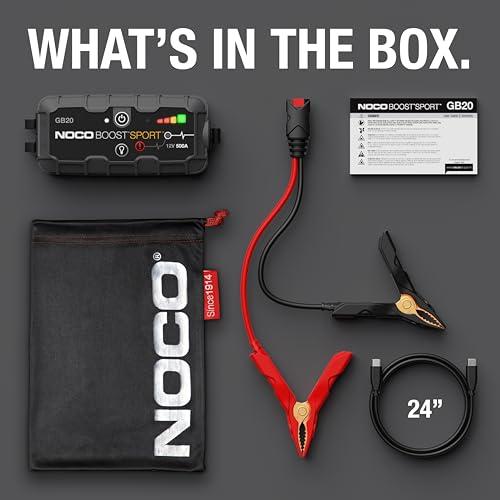 NOCO Boost Sport GB20 500A UltraSafe Jump Starter for 4.0L Gasoline Engines