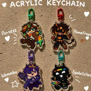 Unstable Universe Quartet Acrylic Keychain | ParrotX2, FlameFrags, SpokeIsHere, Wemmbu