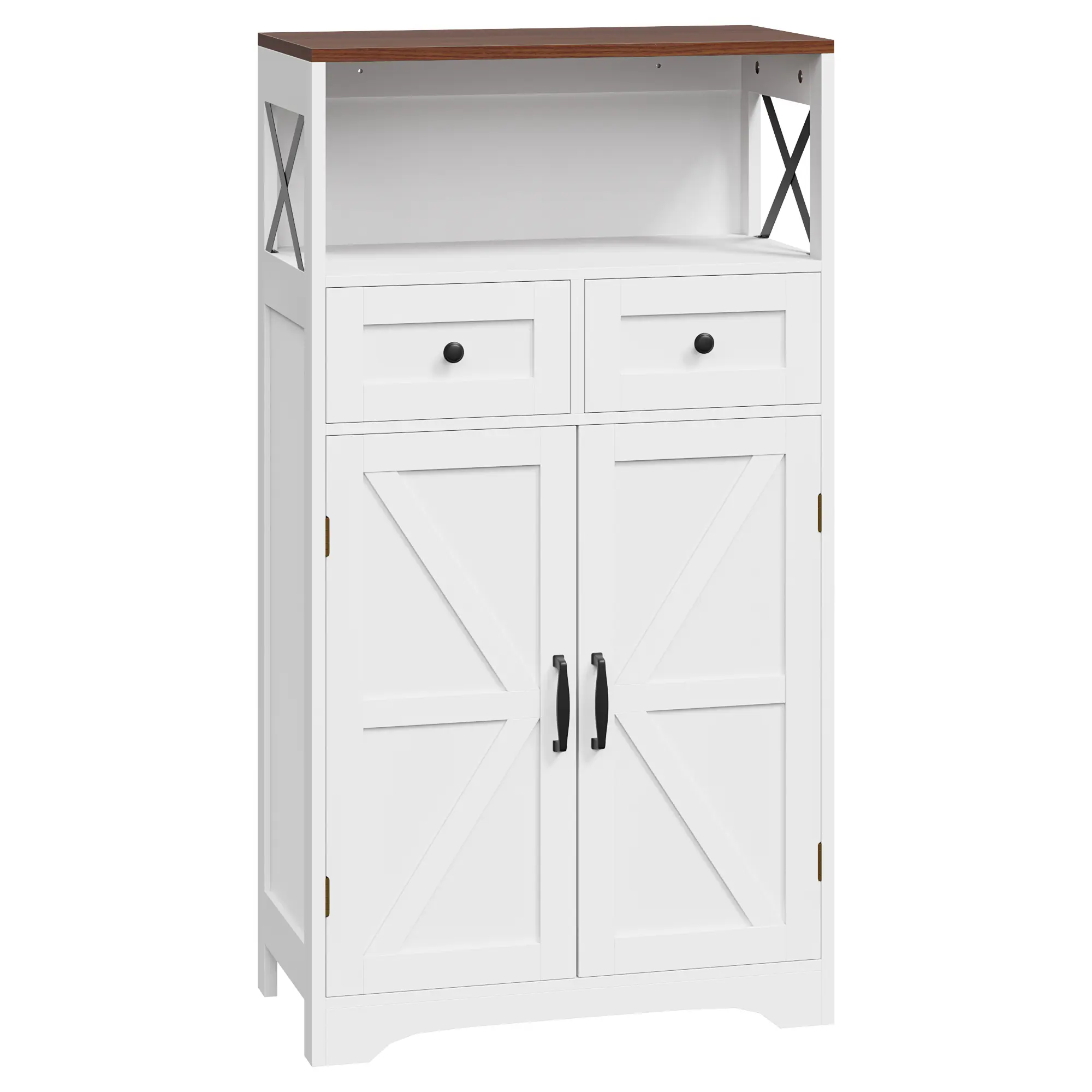 Segawe Freestanding Farmhouse Storage Cabinet with Doors & Drawers - Storage Furniture, Closet Organizer for Kitchen, Living Room, Closet Storage Organizer,summerwins