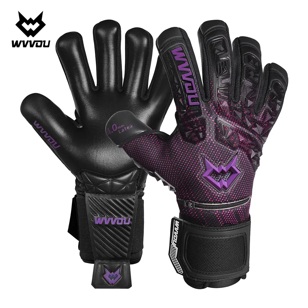 WVVOU Guardian 2.0 Goalkeeper Gloves for Adults - 5 Detachable Finger Protectors, 4mm High-Grip Latex Palm, Breathable Football Sports Protection, Goalkeeper Equipment