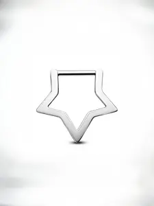 This star-shaped septum piercing ring is fashionable and versatile, and also suitable for ear cartilage piercings, Septum Clicker