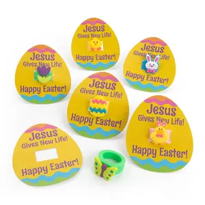 Easter Rings with Faith Card for 24