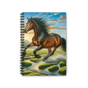 Horse Lovers Spiral Notebook - Ruled Line, Animal Journal, Gift for Equestrians, Sturdy Writing Pad, Nature Inspired