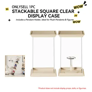 Independent Plush Hanging Storage Display Jar, Display Container, Includes Support Stand, Doll Holder Rack, Labubu Blind Box Organizer, Roman Column Shape