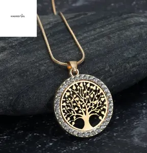 Tree of Life Pendant for Women - Asgard Crafted Celtic Tree of Life Pendant for Women with Cubic Zirconia – Elegant Ladies Necklace Jewelry Gift