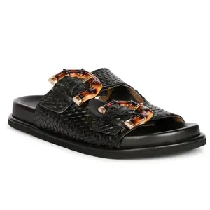 Saint G  Leather Flat Sandals - Venice