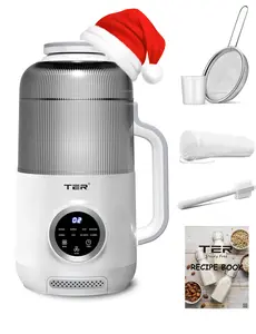 Electric Bean & Nut Milk Machine, 10 in 1 Multifunction, Low Noise Cover, Electric Juicer Blender, Household Kitchen, Holiday Gifts for Fall, Kitchen Accessories Appliances, Multifunctional Auto-clean, Holiday Gifts for Fall,