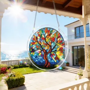 Acrylic Tree Hanging Ornament, Acrylic Puzzle Home Decor, Durable Material, Enhances Family Aesthetics, Perfect for Interior Decoration