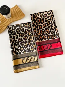 Women's Leopard Print Scarf Set, Fitted Design, Casual Style Accessory for All Seasons, Perfect Match for Pants & Dresses