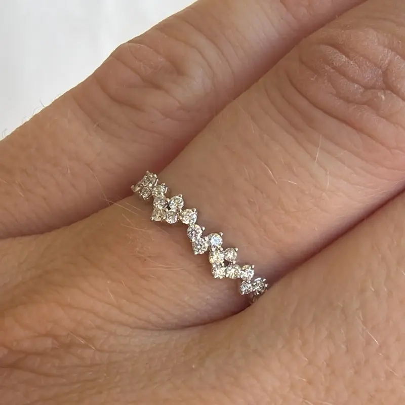 10k White Gold Lab Diamond Ring, 0.25 CTW, Size 7