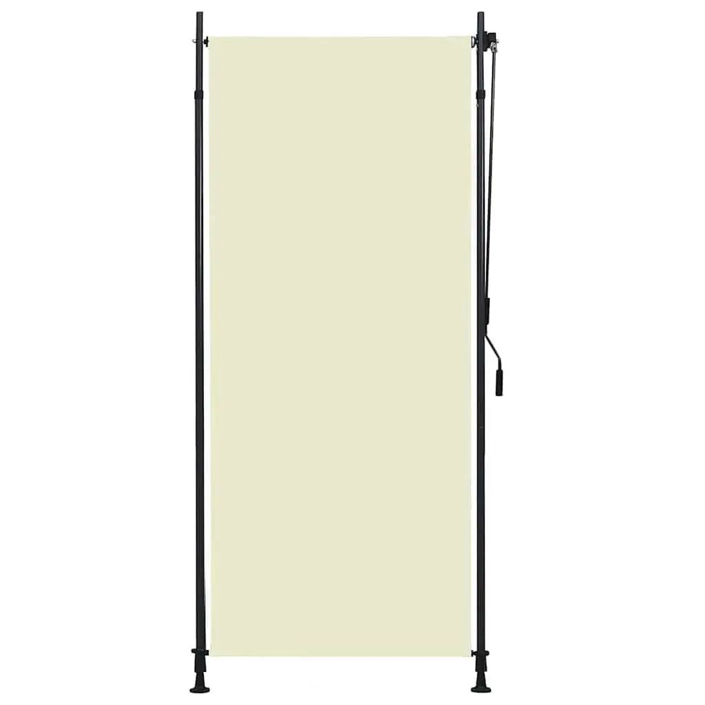 vidaXL Roller Blind, Window Shade with Hand Crank System, Height Adjustable Blackout Blind, Roll up Blind for Outdoor Office Home Hotel, Cream 145939