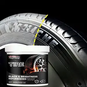 Car Tire Brightening Wax, Plastic & Rubber Care Wax, Durable & Long Lasting Protective Wax for Car Interior Care