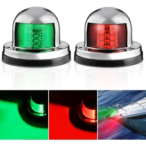 Nilight 2PCS 8LED Marine Boat Navigation Lights, 12V Waterproof Red-Green Port Starboard Bow Lights with 12v compatibility for Skeeter Yacht, Pontoon Speedboats