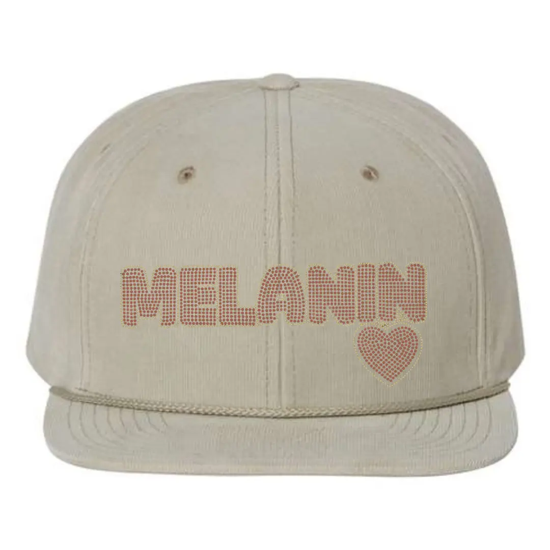 Melanin Love Heart Rhinestone Hat Patch (1 Patch)
