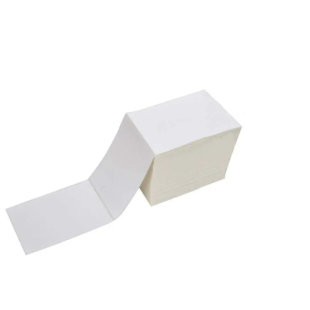 4 X 6 Direct Thermal Shipping Labels With Perforations  Pack Of 500 Permanent Adhesive White Mailing Fanfold Label For Printer