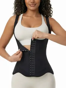 1 Count Women's Solid Color Adjustable Basic Hoo& Eye Closure Shapewear Top, Underwear, Fajas，Tummy Control Shaper Corset, Ladies Shapewear for All Seasons, Perfect Gift for Her，Suitable For Various Occasions, Strap