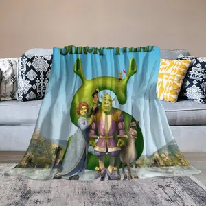Anime Shrek Flannel Blanket| Ultra-Soft All-Season Comfort | Anti-Pilling & Shrink-Resistant | Machine Washable Luxury Throw for Adult Home Decor