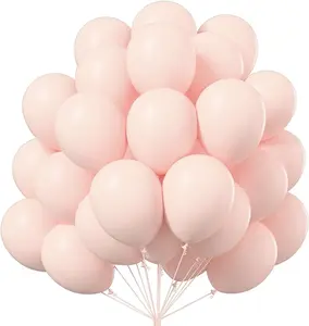 PartyWoo Pale Pink Balloons 50pcs 12 Inch Light Pastel Baby Pink Latex Helium Balloons for Birthday Engagement Bachelorette Baby Shower Easter Princess Butterfly Theme Party Decorations Pink-Q01