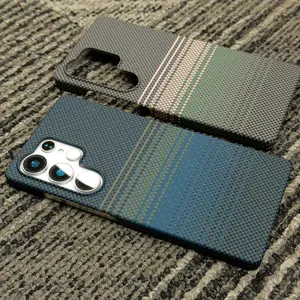Phone Case: Brand New Lightweight Kevlar Fiber Texture Semi-enclosed Phone Case, Suitable for Samsung S26 S25 Ultra S24 S23 Ultra Plus. Features Carbon Fiber Matte Heat Dissipation, Magnetic Wireless Charging, and Shockproof Protective Case