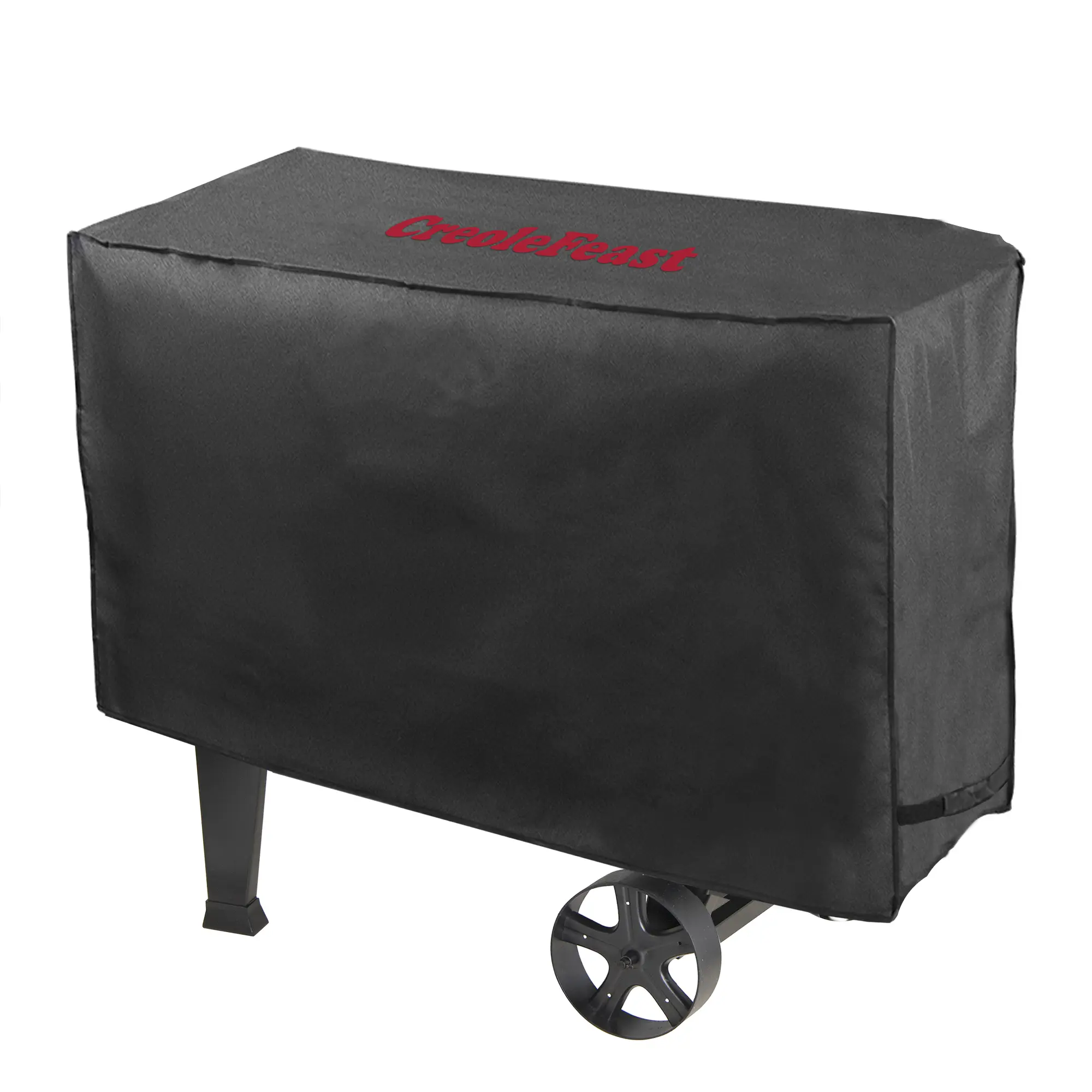 Creole Feast CR1001A 47-Inch Grill Cover, Heavy Duty Waterproof BBQ Cover with UV Resistant Oxford Fabric, Outdoor Gas Grill Cover for All-Weather Protection, Black