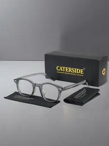 CATERSIDE One Pair With Packaging Personality Hip Hop Punk Style Fashion Color Mix Round Prescription Frames CP Temple Tips Monocoque Frame Classic Retro Unisex Suitable For Street Cycling Road Trip Outing