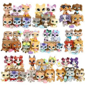 3 pcs Random Pets and 7 pcs Random Accessories miniature cat and dog figures Pets and Accessories Setlittlepeta Best Birthday Halloween Christmas Gift for lps Fan Puppy Animal Figure