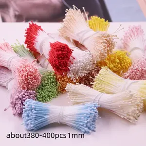 380-400pcs 1mm Matte Flower Wire Artificial Flower Center, Fashion Hair Accessory, Rose Wedding Decoration, Plaster Flower Wire
