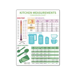 Kitchen Measurements Conversion Chart Magnet, 1 Count Standard Conversion Chart, Fridge Magnet, Kitchen Accessories