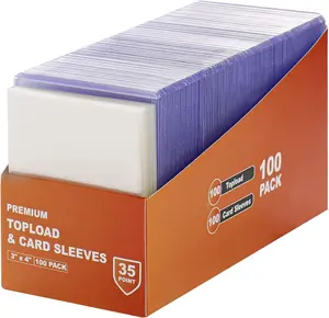 200 Card Sleeves Hard Plastic Baseball Card Protectors 3"X4" with 100 Hard & 100 Soft Sleeves for Trading Sports Cards Durable Construction