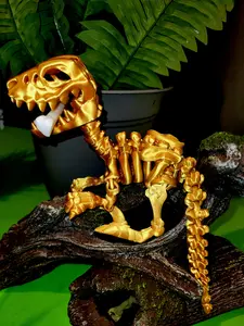 3D printed dinosaur raptor with bone