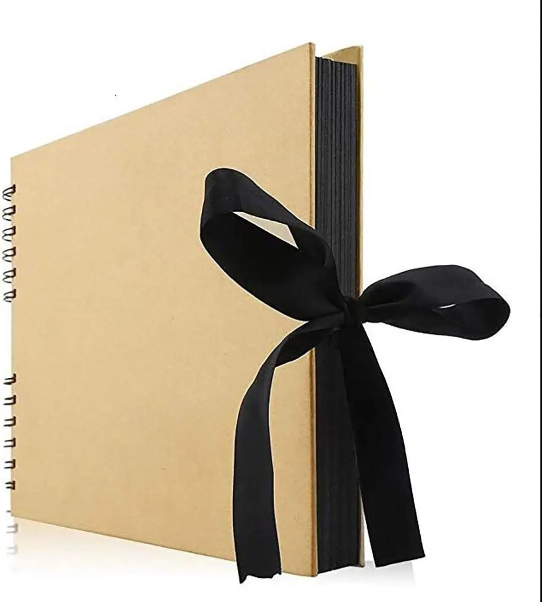 DIY Scrapbook Album - Craft Paper, 40 Sheets, 11.4"l x 8.46"w x 0.75"h, Wedding Guest Book, Birthday Memory Keeper, Adventure Book, Scrapbooking Supplies & Accessories, Yellow Photo Album, Photo Albums