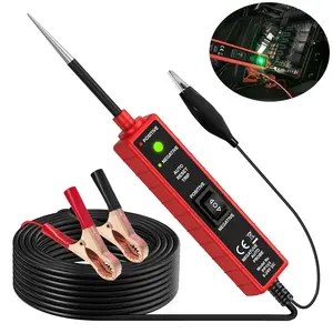 6-24V Digital Automotive Power Probe Circuit Tester, Electrical System Diagnostic Tool with 4M Cable, 7A Overload Protection for Polarity Continuity Short Circuit Test