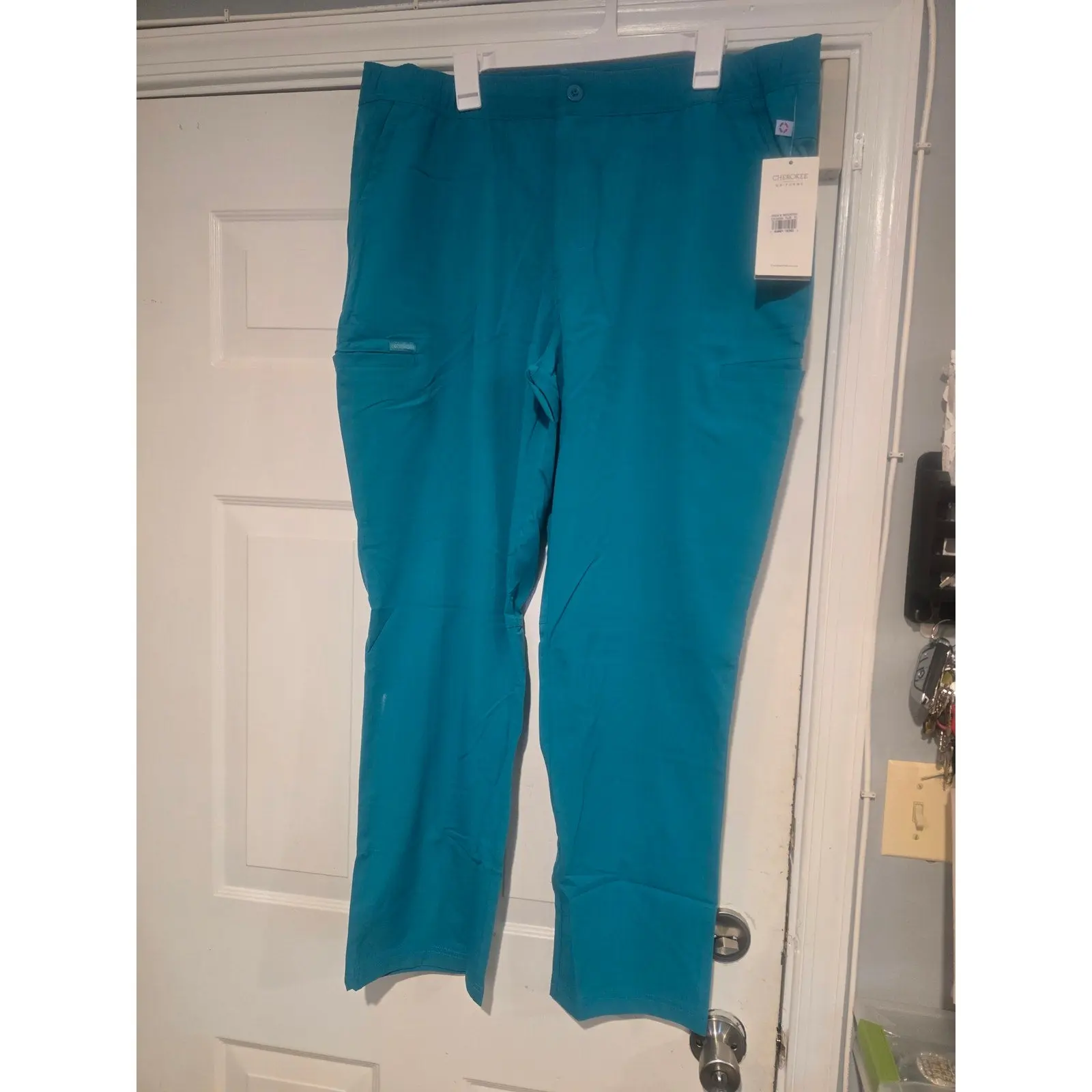 Cherokee Euphoria Men’s XL Teal Blue Cargo Scrub Pants CK205A NWT