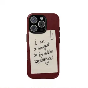 Inspirational design that attracts excellent opportunities, durable and shock-absorbing glossy 2-in-1 phone case, suitable for iPhone 17, 16, 15, 14, 13, 12, 11 X, Samsung and other series models, can be given as a holiday gift to friends or home