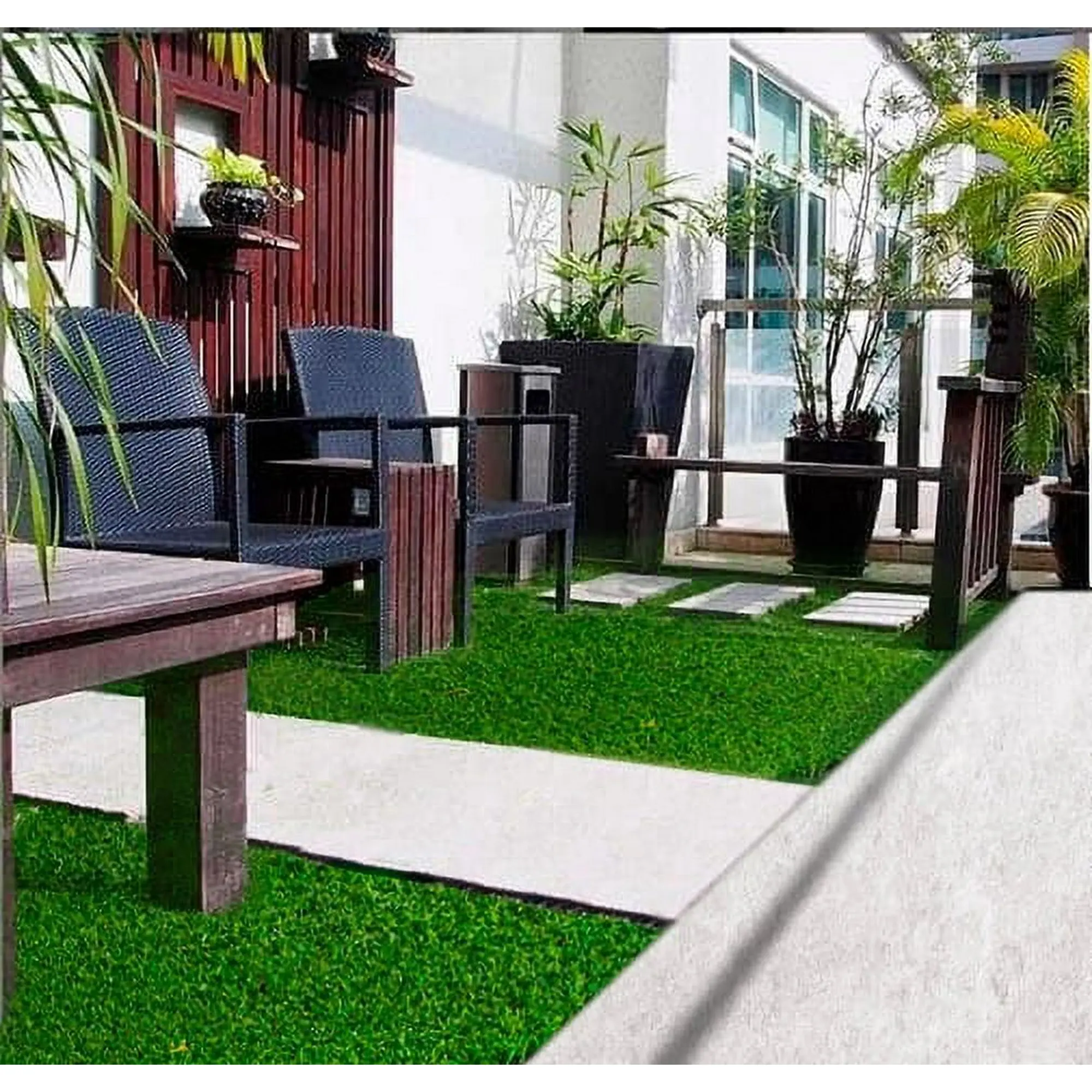 AllGreen Precut 6 ft x 8 ft Indoor-Outdoor Artificial Turf with Durable Polypropylene Blades