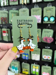 Trick or Treating Goose Earrings