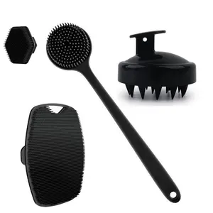 Shower Brush Set with Long Handle Back Scrubber, Deep Cleaning Body Brush, Ideal Exfoliating Tool, Fresh Shower Experience, Shower Bath Tool