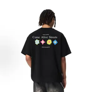 COME ALIVE Short Sleeve Graphic Print Vintage American Style T Shirt for Men and Women Summer Cleanfit Loose Fit Casual Couple